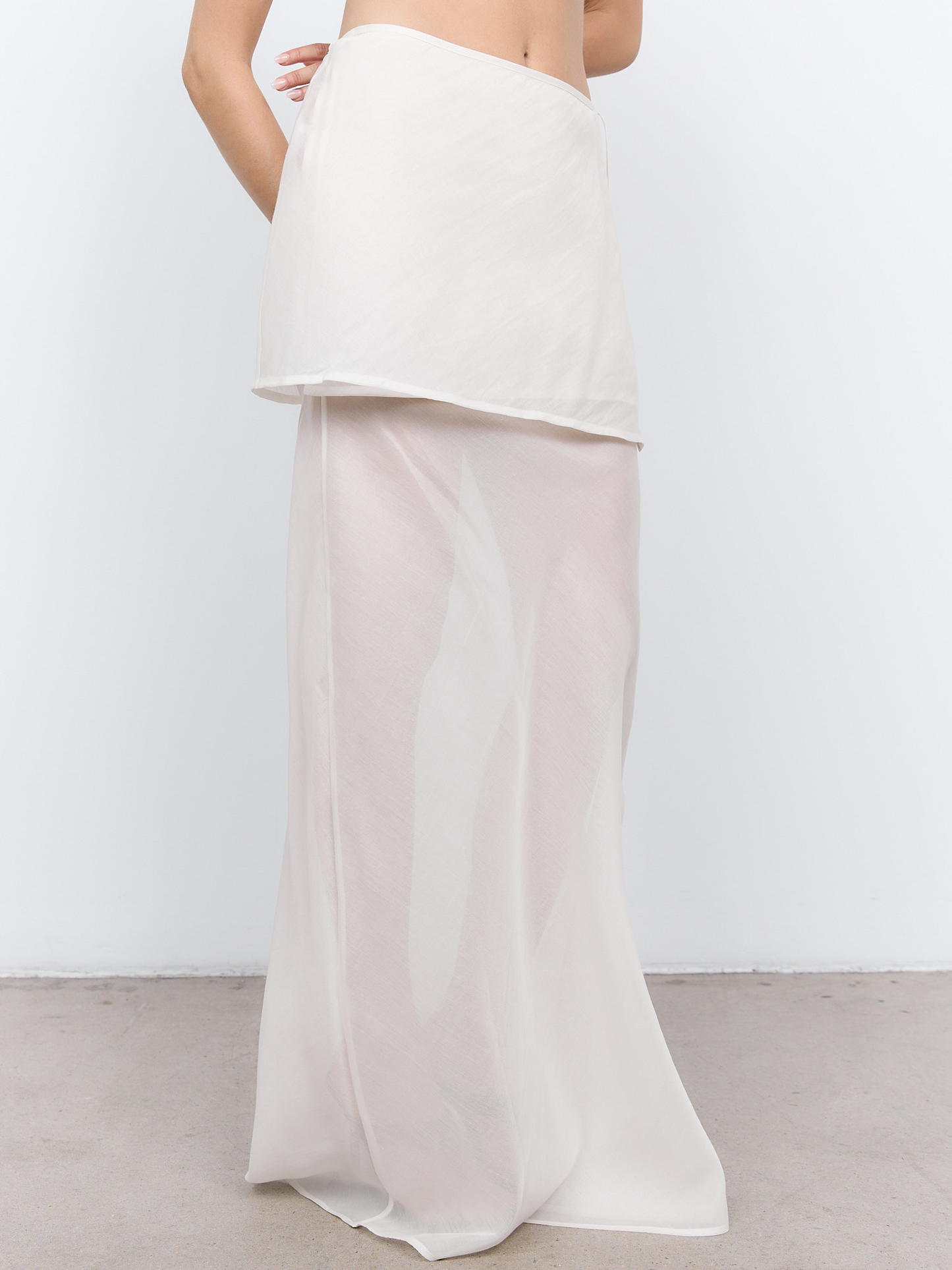 Semi Sheer Silk Skirt