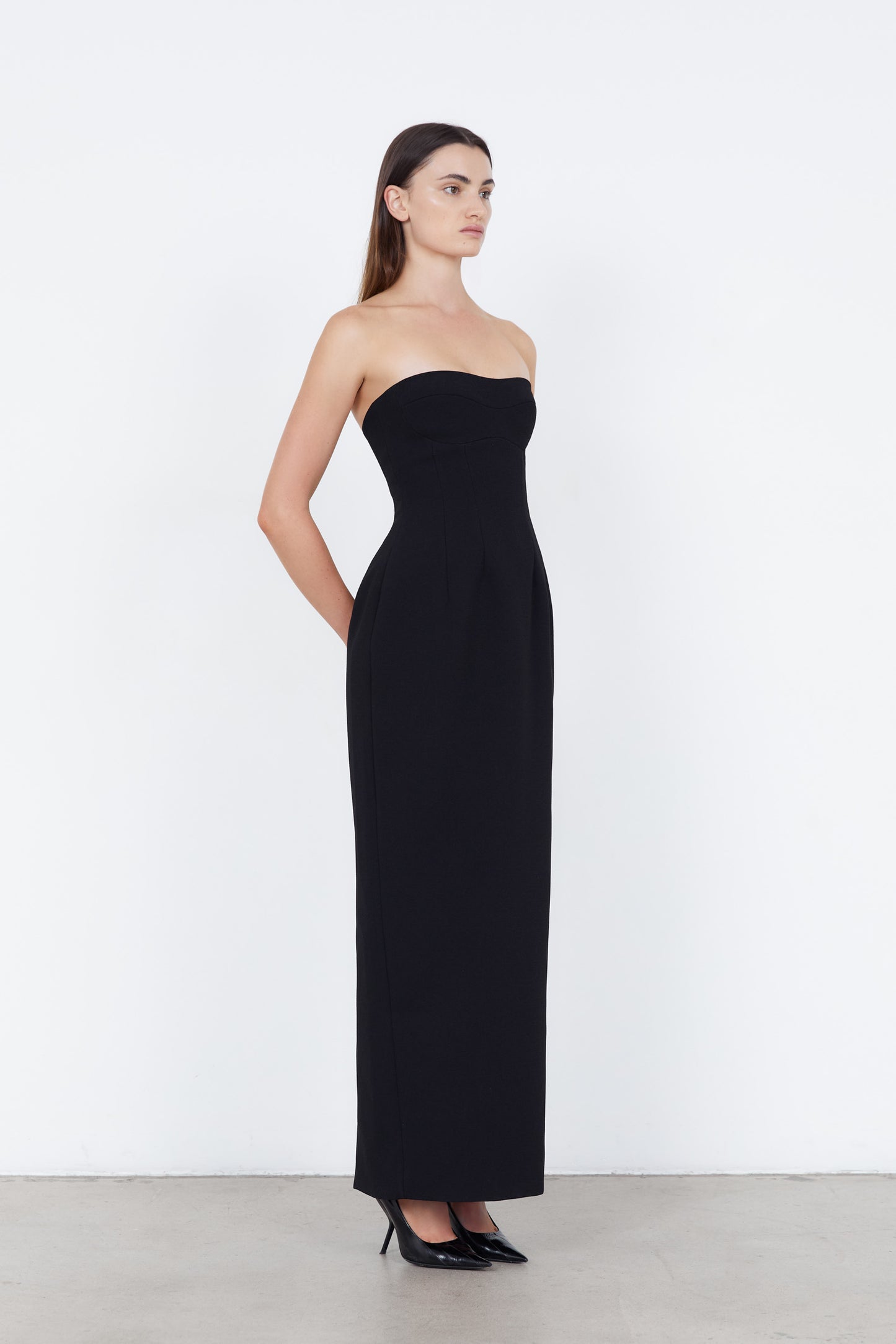 Strapless Column Dress