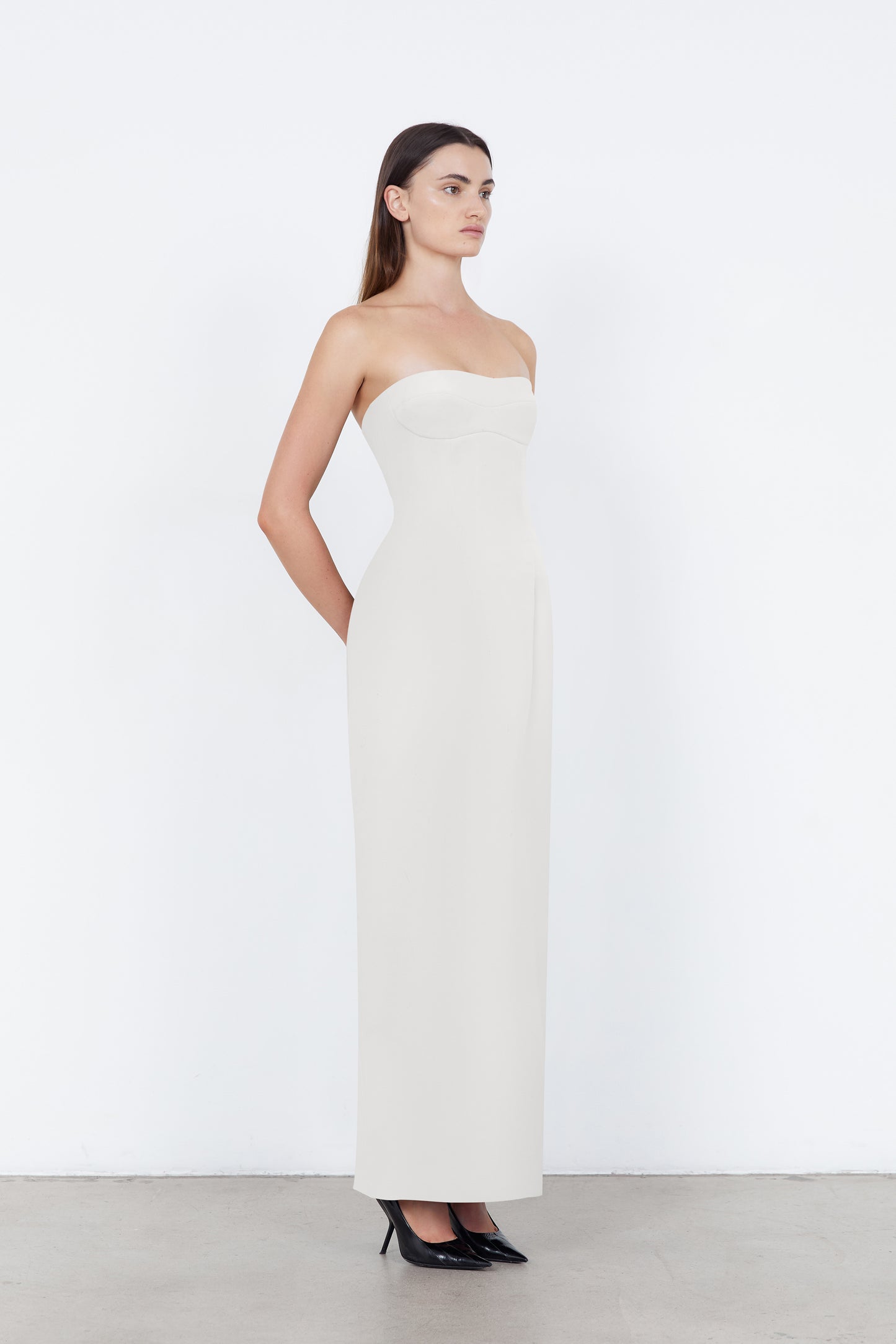 Strapless Column Dress
