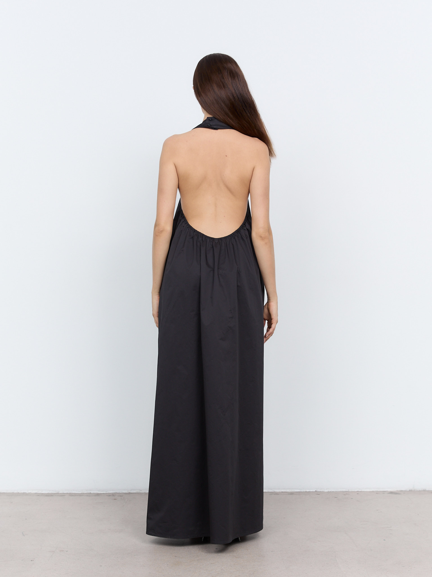 Poplin Backless Dress