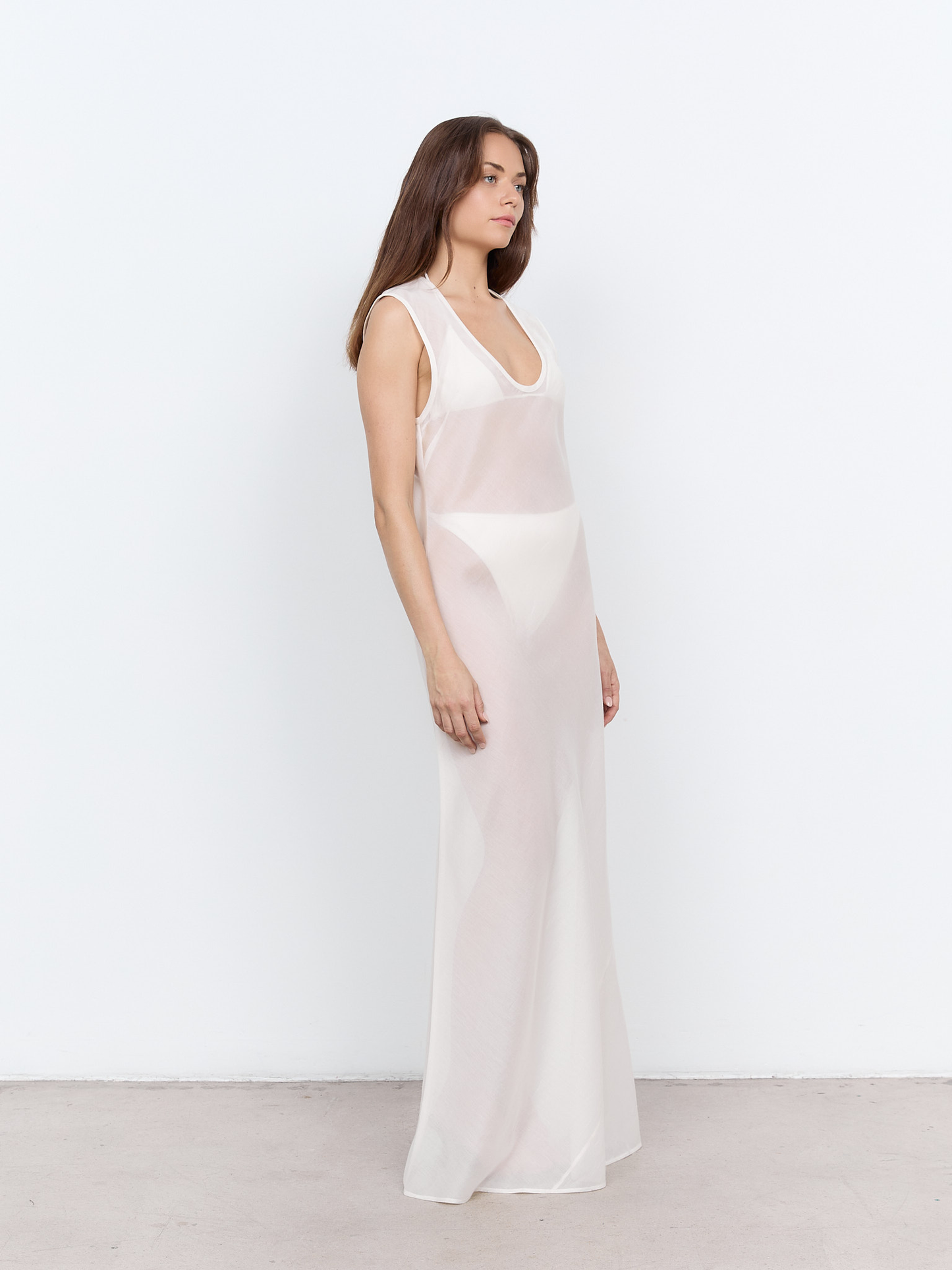 Semi Sheer Silk Dress