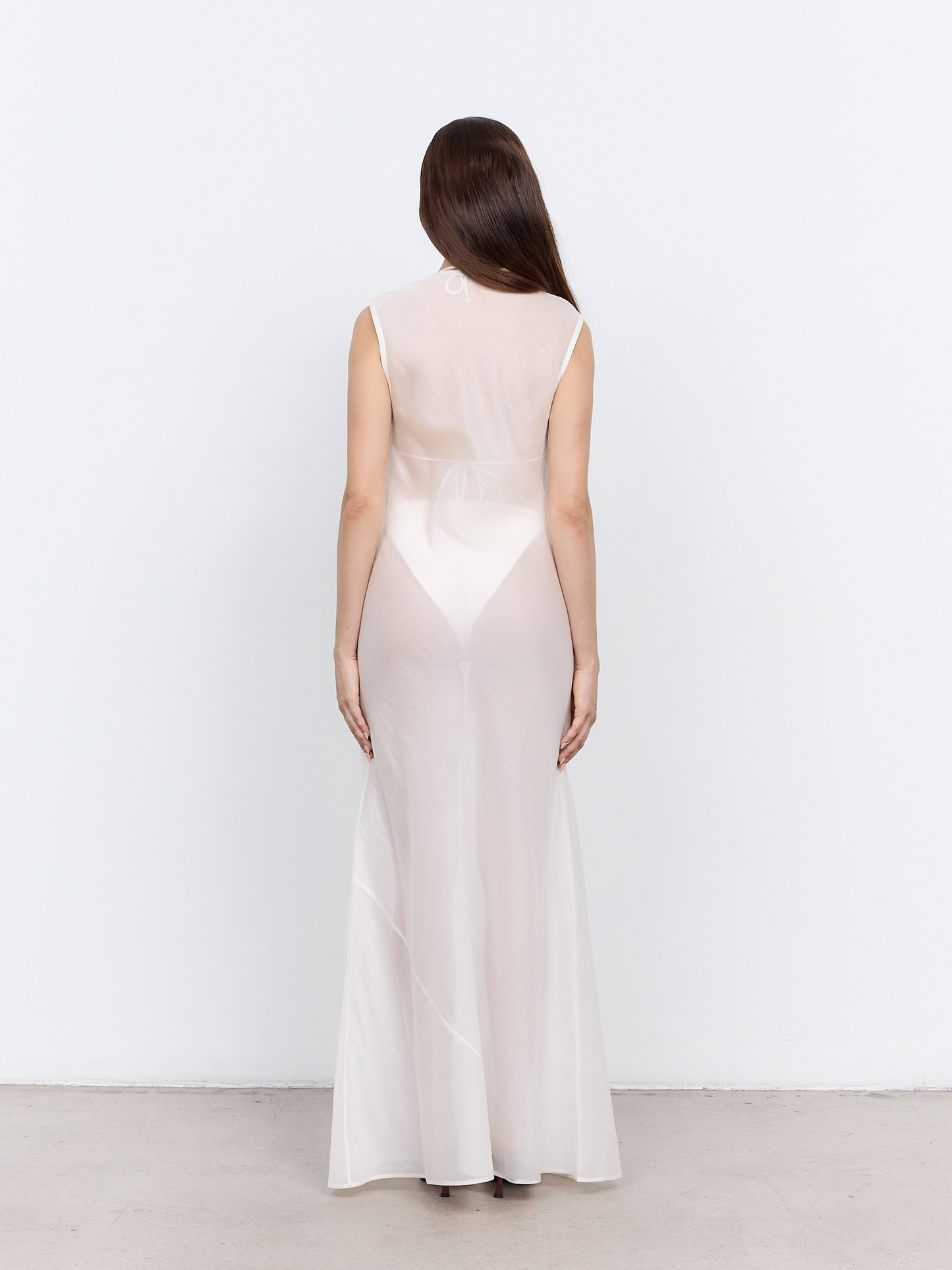 Semi Sheer Silk Dress