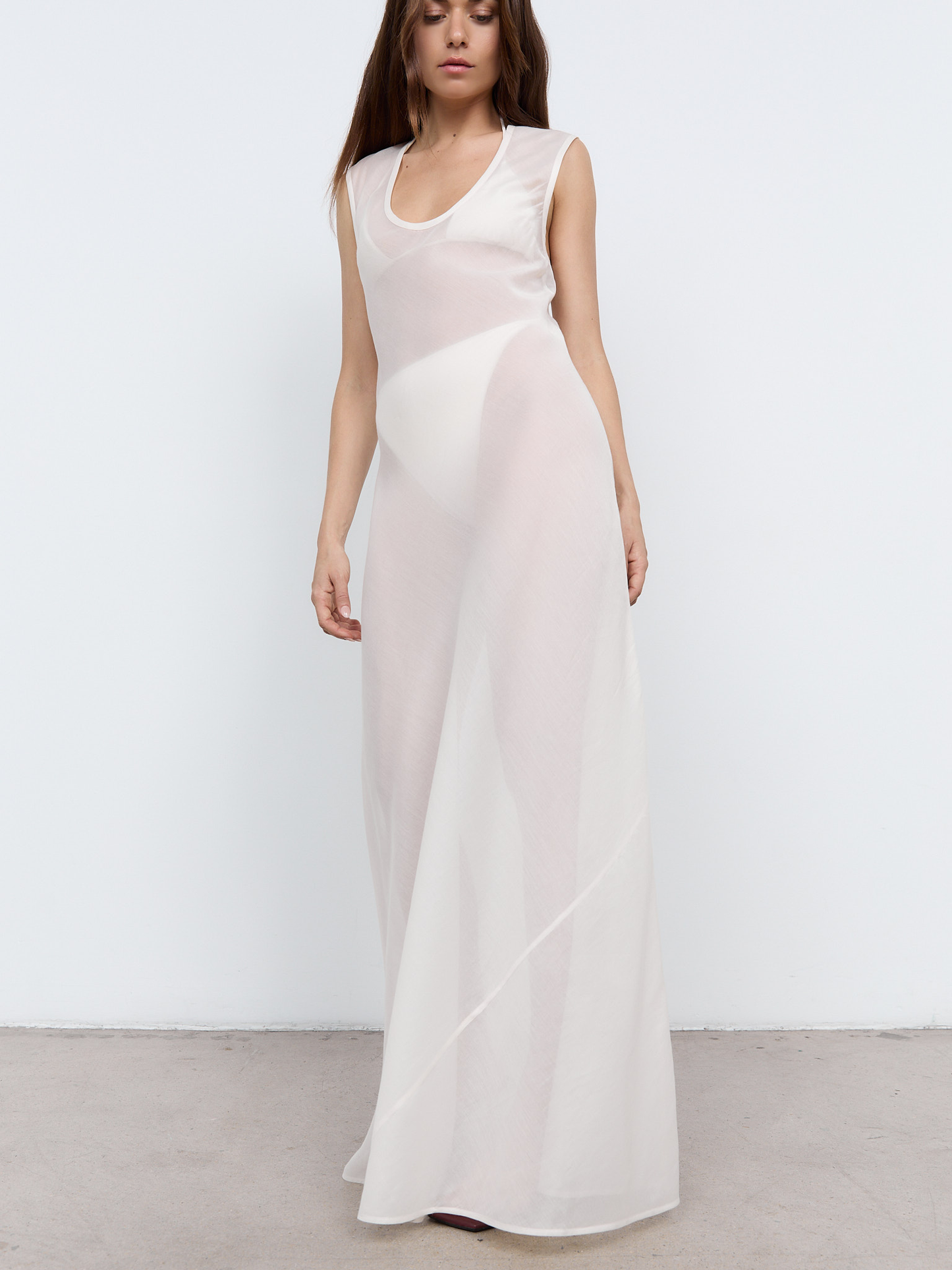 Semi Sheer Silk Dress