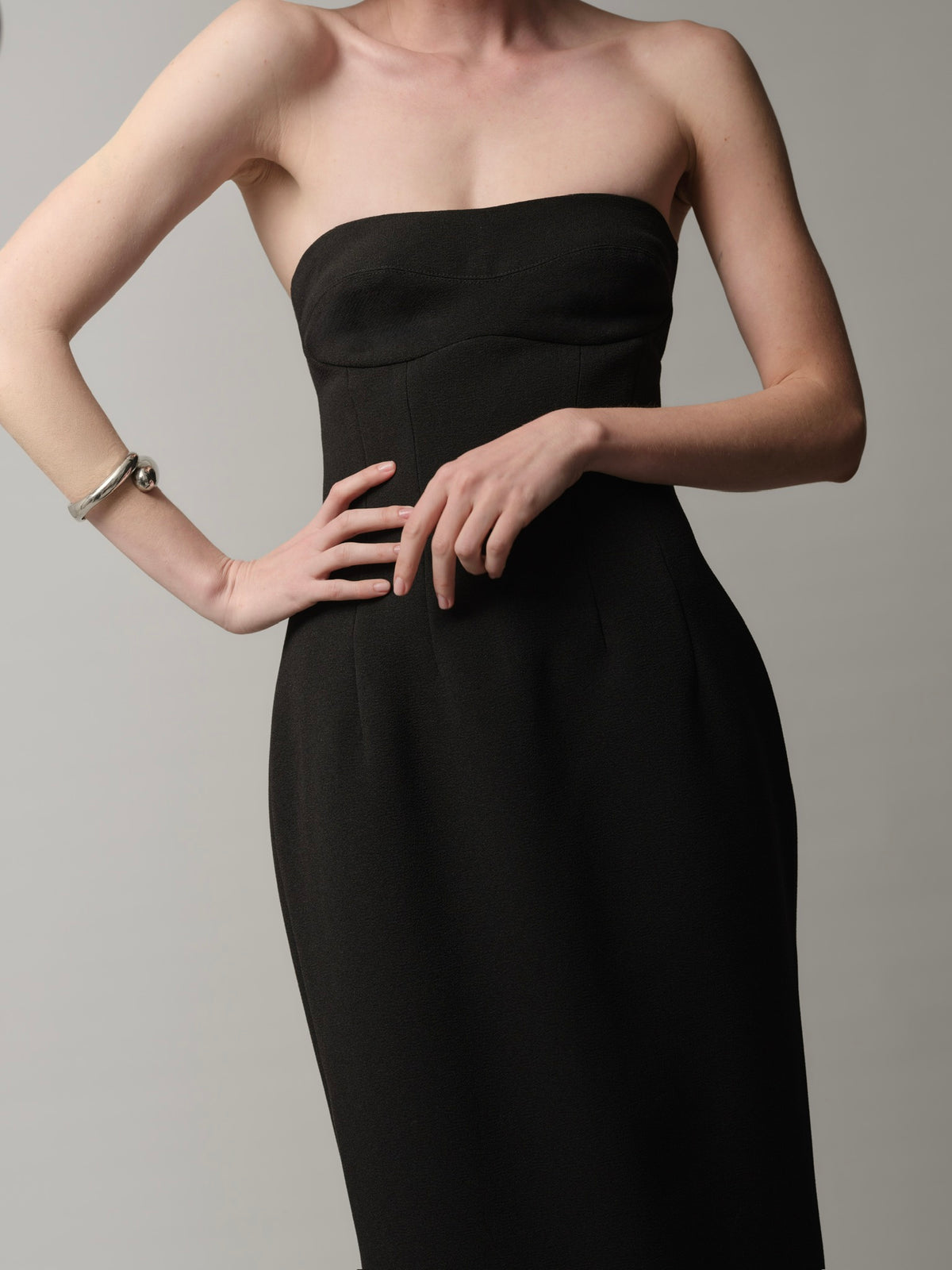 Strapless Column Dress