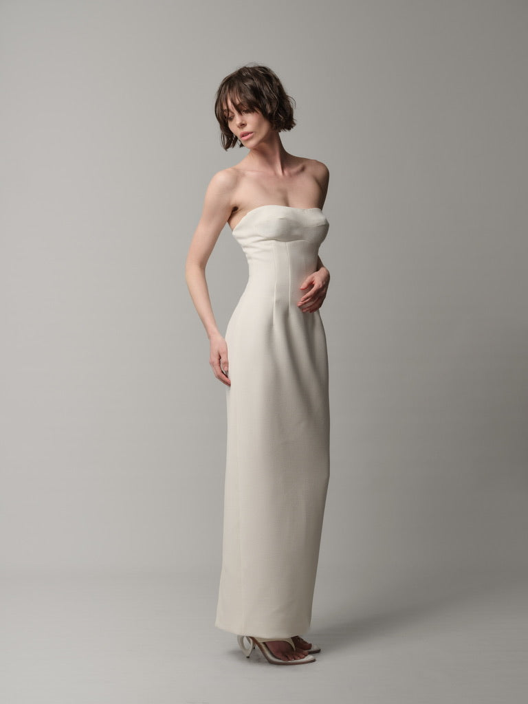 Strapless Column Dress