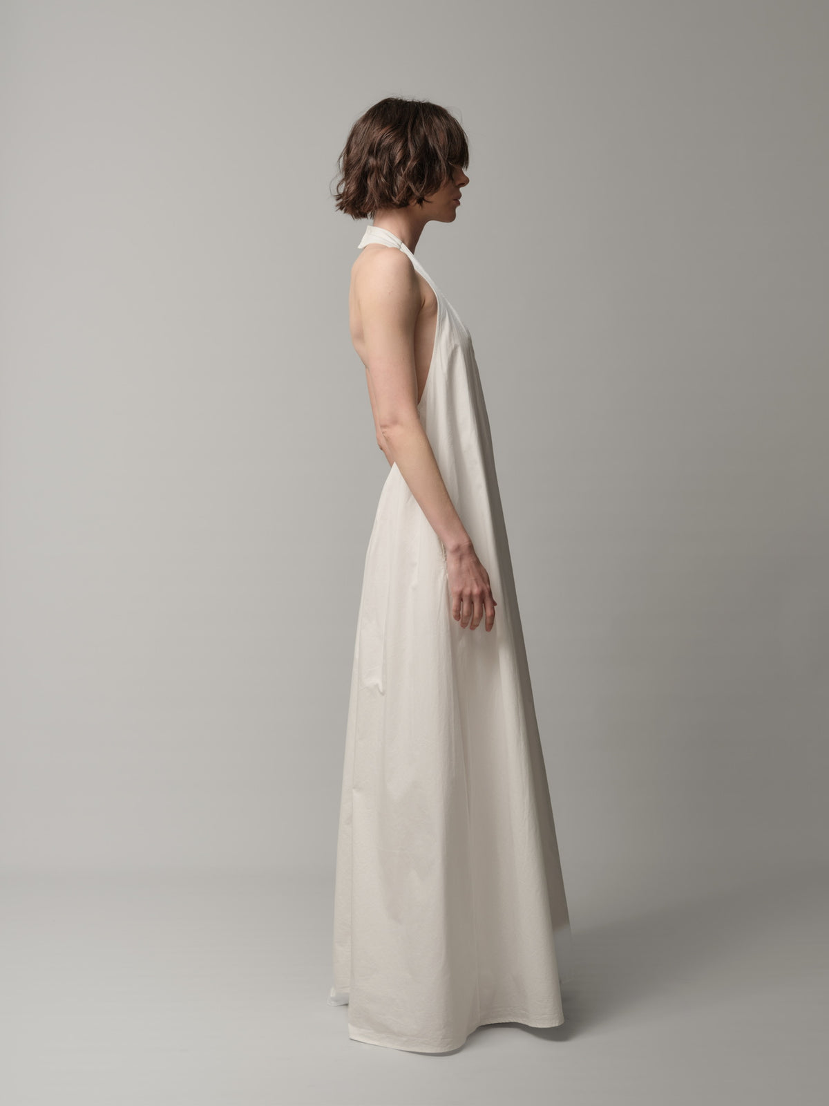 Poplin Backless Dress
