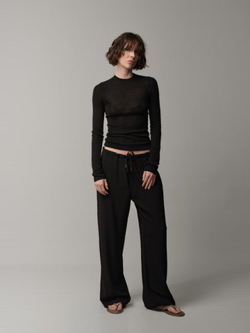 Crepe Drawstring Trouser
