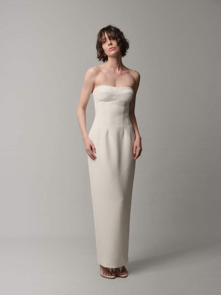 Strapless Column Dress