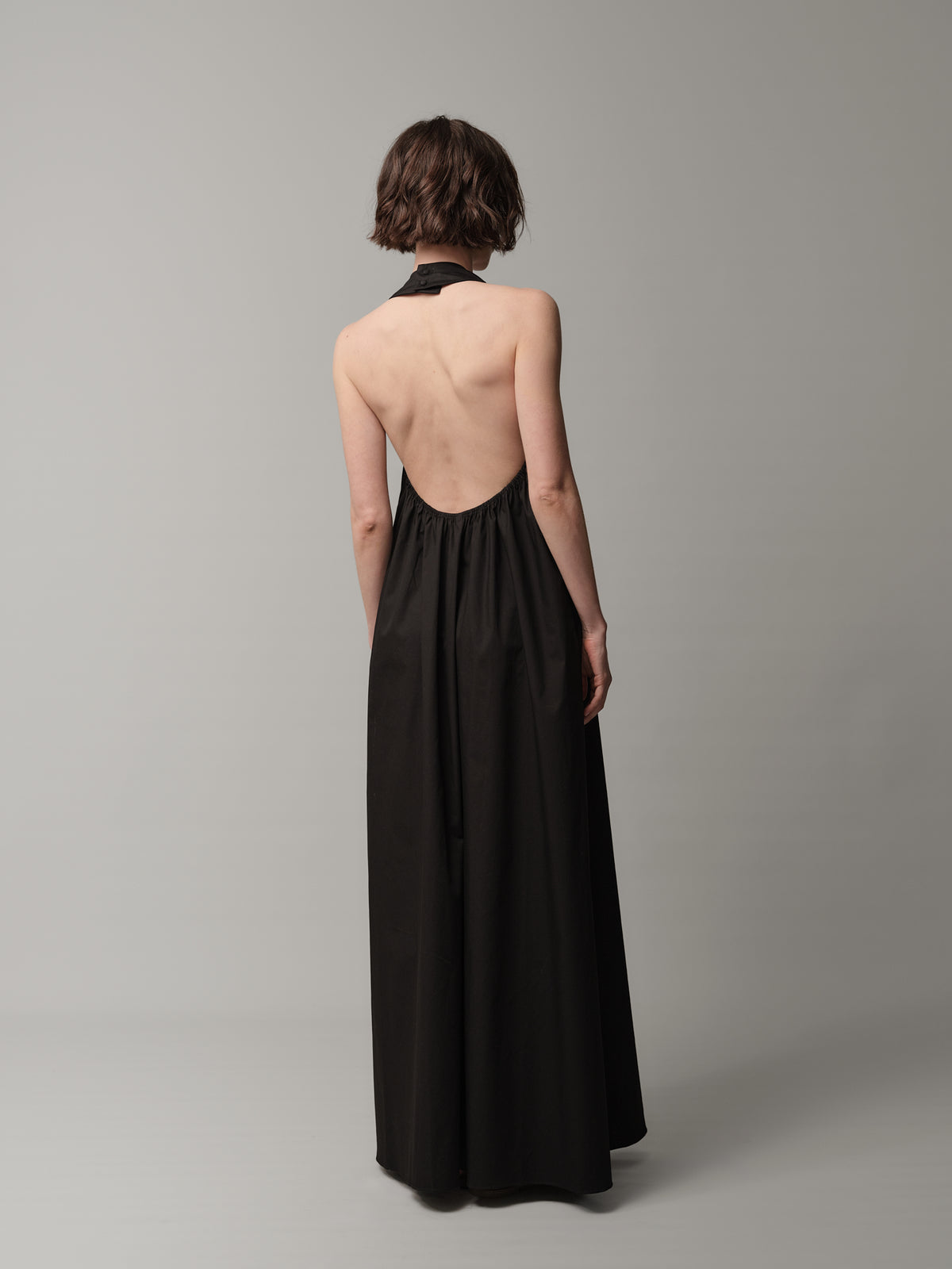 Poplin Backless Dress