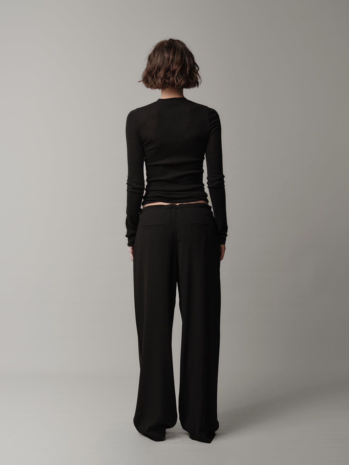 Crepe Drawstring Trouser