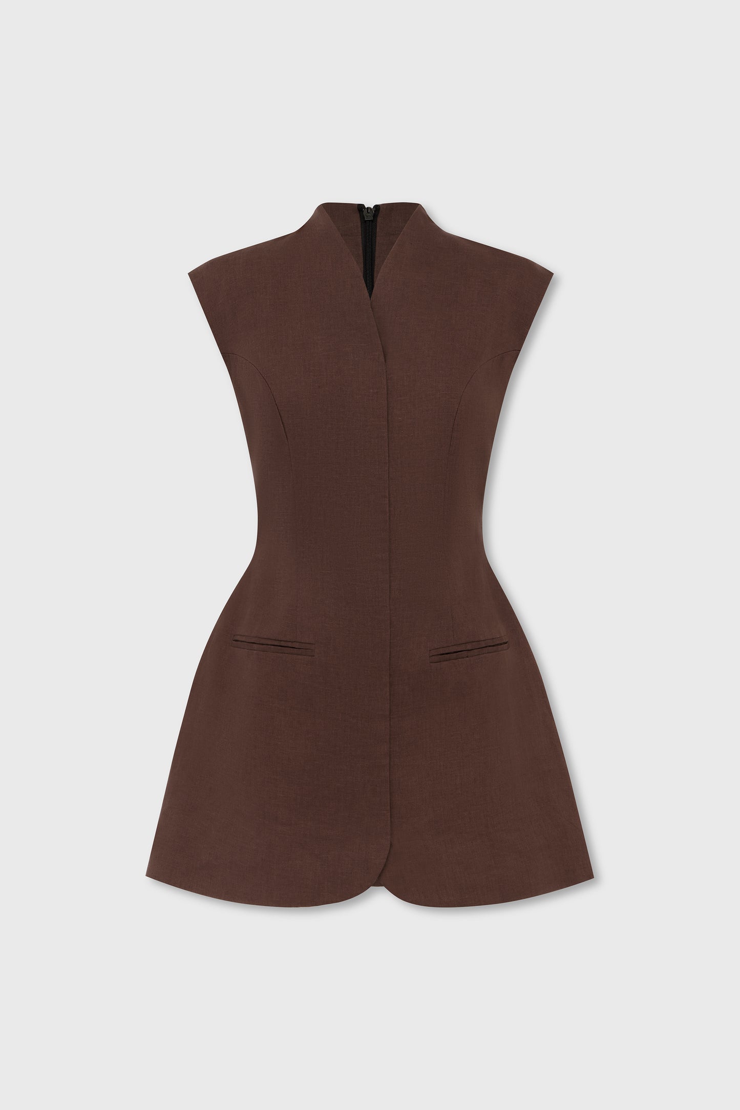 Linen Cross Mini Dress