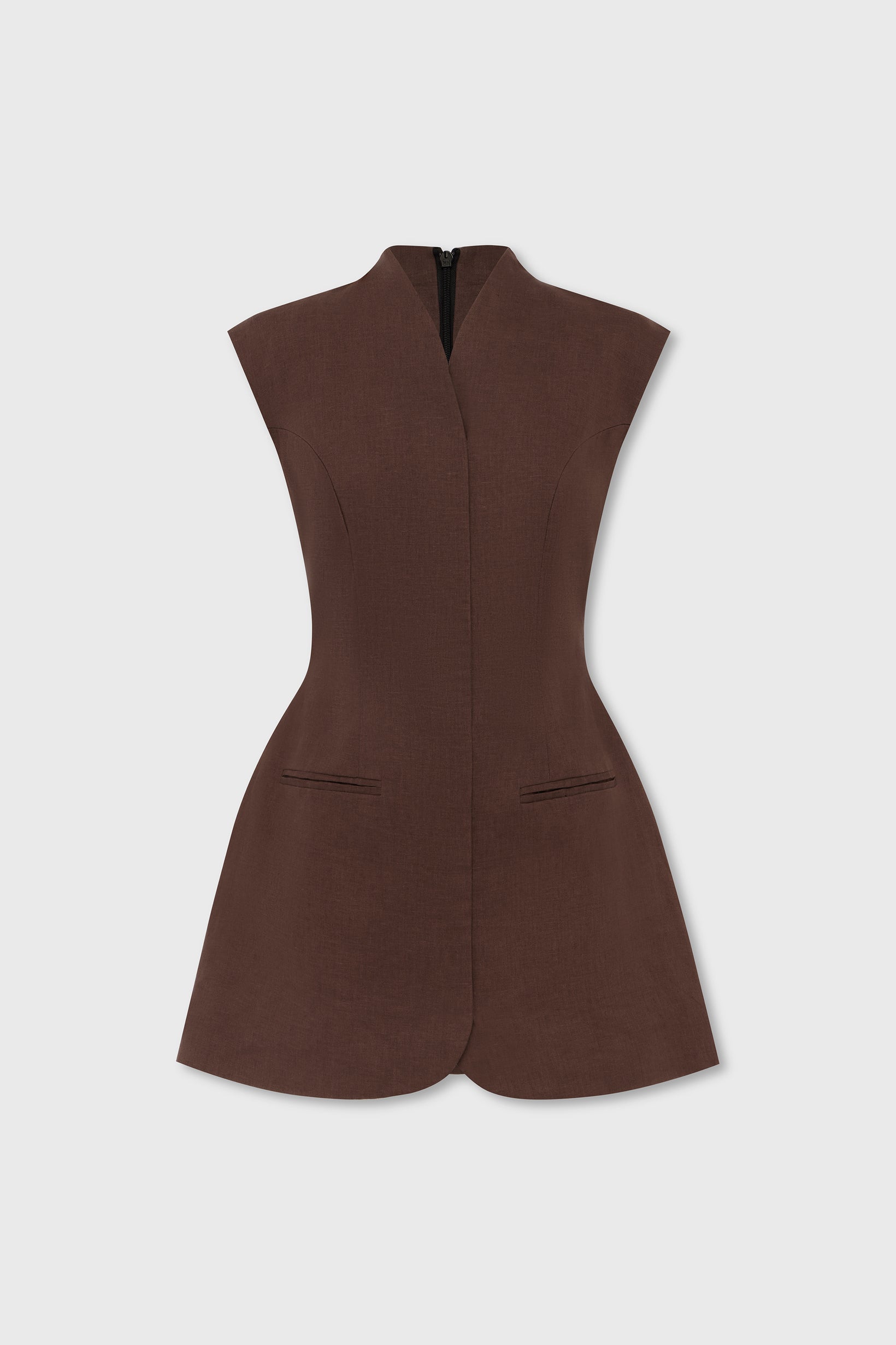 Linen Cross Mini Dress