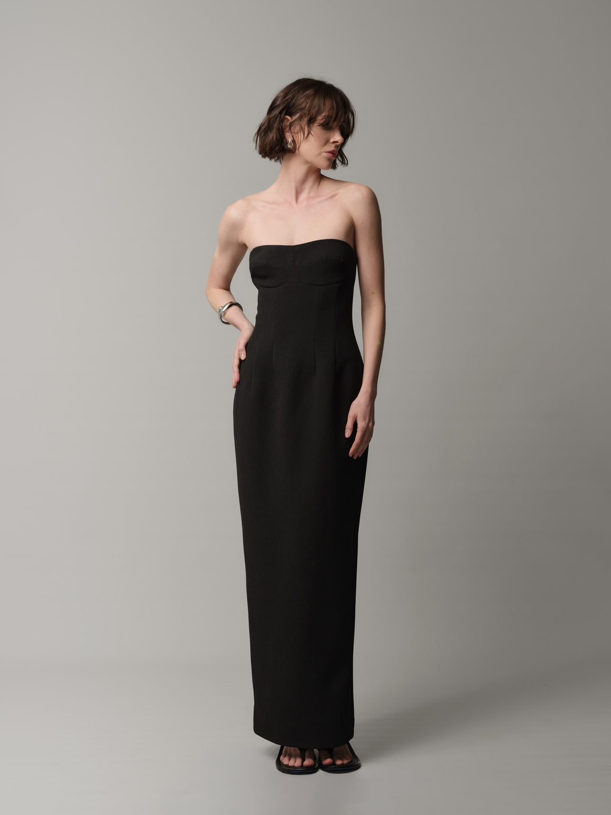 Strapless Column Dress