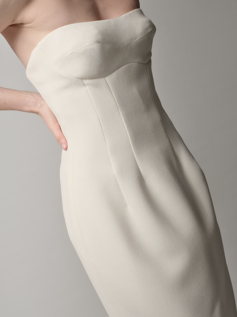 Strapless Column Dress