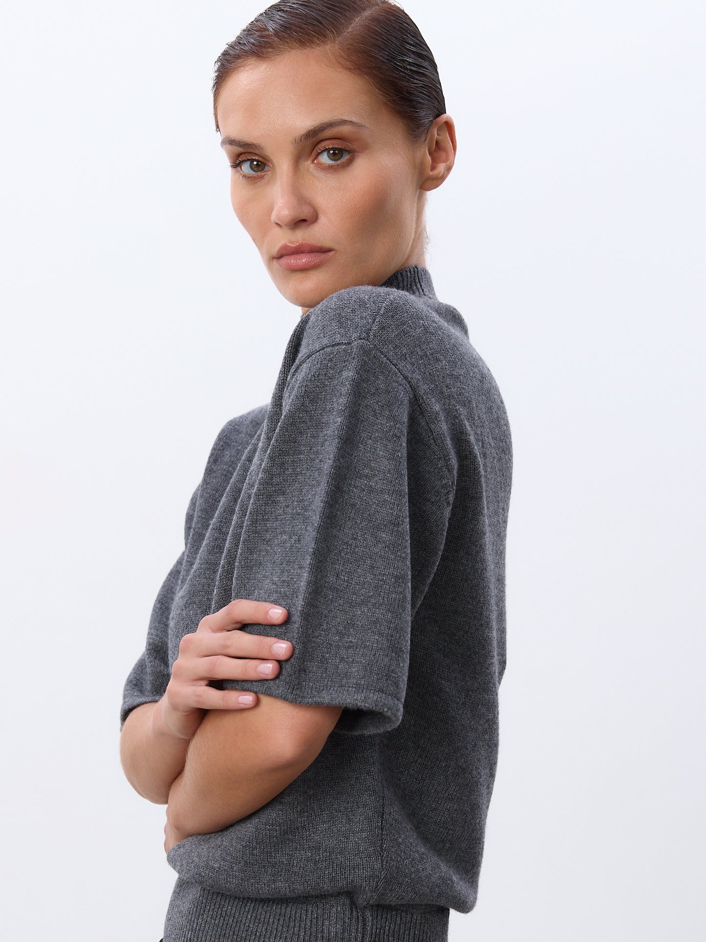 Knit Turtleneck T-Shirt