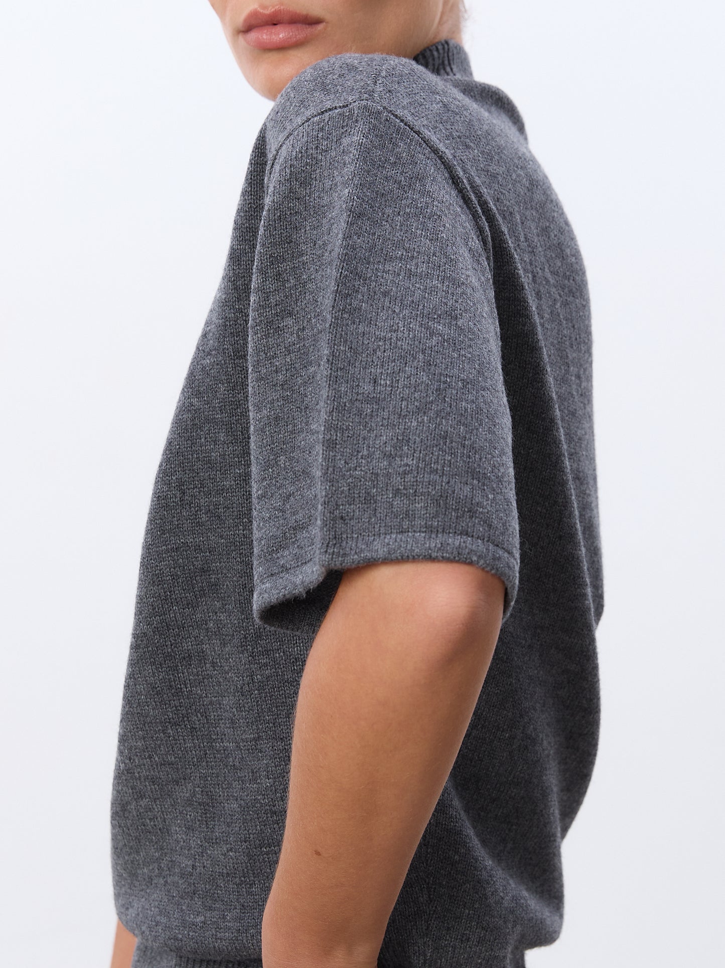 Knit Turtleneck T-Shirt