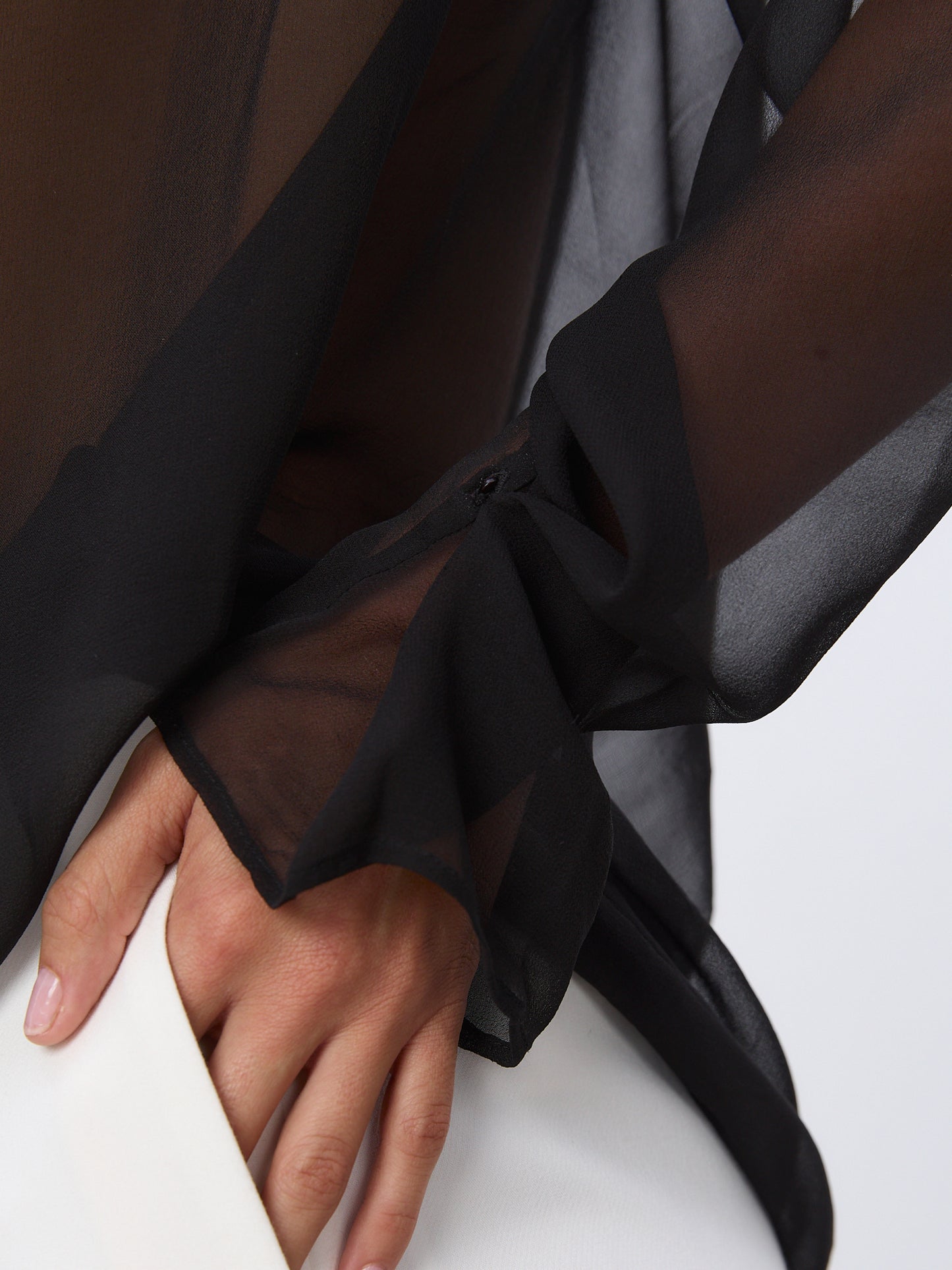 Long Sleeve Silk Slip Top
