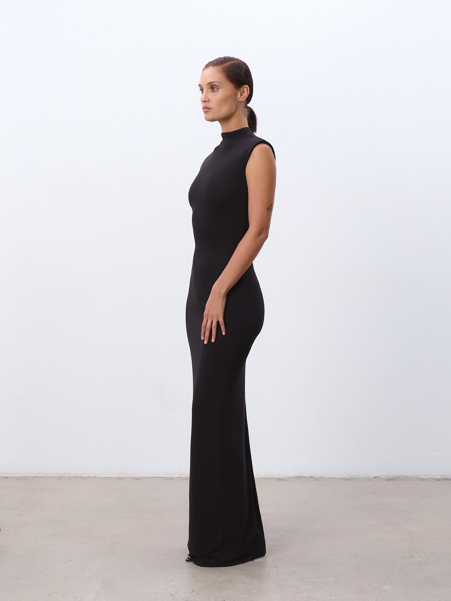 Mock Neck Maxi Dress