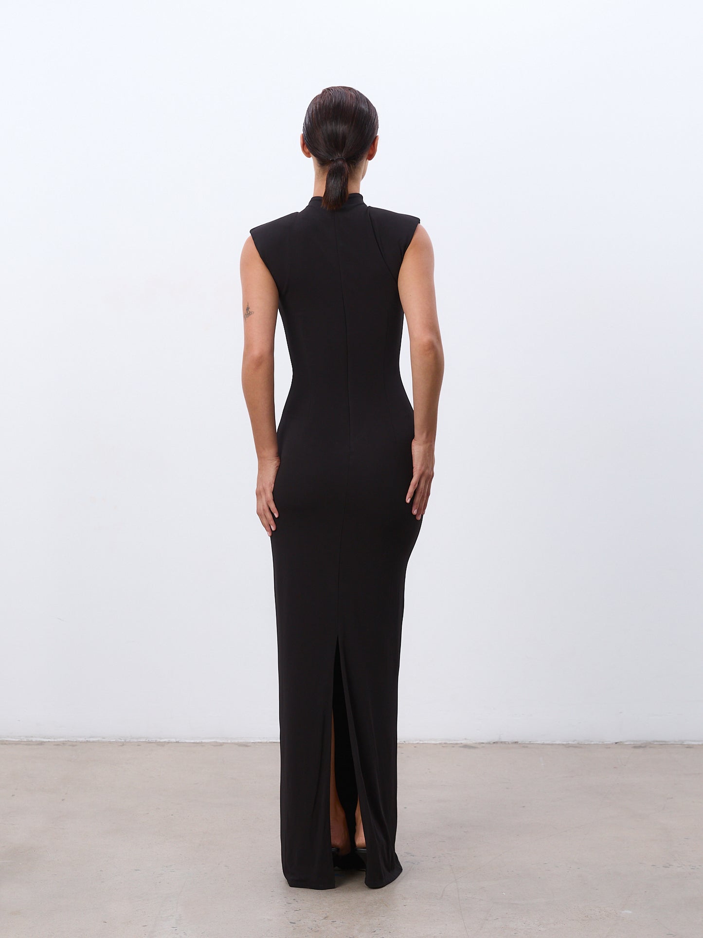 Mock Neck Maxi Dress